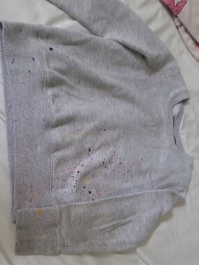 Polo by Ralph Lauren Light Gray Crewneck with Navy-Gold Logo